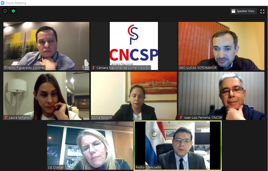Audiencia con la Ministra de Industria y Comercio Liz Cramer